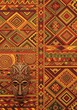 © chaiwat - A vivid backdrop showcasing intricate tribal geometry, bold ethnic shapes, and traditional decorative patterns with rich, warm color tones, pattern, intricate, graphic