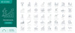 © RayZigna - Progression and Business Growth Thin Line Icons Set. Editable stroke. Vector illustration