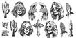 © DGIM studio - Dark art skulls symbols