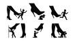 © Begum - Business silhouettes depicting power dynamics vector illustration