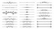 © H D Displays  - Vintage decorative dividers and ornamental line borders, set of 24 elegant flourish vector elements, black filigree page separators for wedding stationery