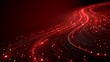 © rinrada - Abstract red cyber technology background with luminous circuit patterns, flowing energy lines, digital glow, futuristic business concept,