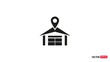 © Meja - A black icon depicting a building with a location pin