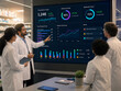 © Mikhail - Medical team analyzing pharmacy performance data on a large digital screen