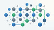 © garou - Interconnected cubes form a distributed network with share icons