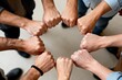 © Brandon - Team Fist Bump Circle in Office