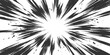 © md - Black and white manga style comic speed lines background with explosive motion effect