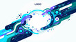 © raya - AI technology ecosystem branding with colorful circuit board design elements for business