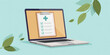 © MDRAJAN - Laptop computer displaying medical healthcare checkup form with healthcare checklist computer appointment wellness technology document business consultation diagnostic evaluation insurance