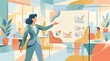 © Arsina - Business woman giving a corporate presentation in a modern office
