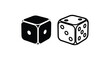 © Roja - Two Dice Shapes In Black And White Silhouette