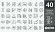 © Zilkasun - Genetics web icons in line style editable stroke. Chromosome, DNA, experiments, genome, genetic, biology, collection. Editable stroke. Vector illustration.