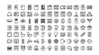 © munawwar bibi - Set of 100 Smart Home and Household Appliances Line Icons Vector