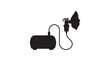 © MdKabir - electric air pump with hose and nozzle silhouette black white background device