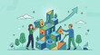 © shehtaz - Teamwork Building Blocks for Business Growth and Success Illustration