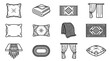 © miftah - Various home decor textile items.