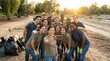 © Tajwid - Diverse group of volunteers taking a selfie after park cleanup outdoors