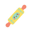 © giannheno7697q - Cartoon rolling pin with smiling face.