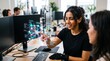 © Dian - Software Developers Collaborating on Futuristic Neural Network Interface