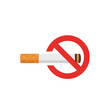 © ningsih - No smoking prohibition sign with realistic cigarette.