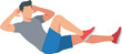 © mdmojebar - Athletic Man Doing Bicycle Crunches Vector Illustration