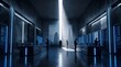 © BlackBridge Media - Data Center Control Room with Cityscape View