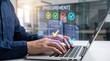 © Raju - Professional Using Laptop for Digital Procurement and Automated Invoice Processing with Approval Workflow System