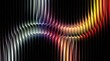 © Sajeduil - Abstract Rainbow Wave Background with Colorful Curved Lines Pattern, 3D Vector Illustration Design Featuring Vibrant Light, Texture, Motion, and Modern Technology Style Wallpaper