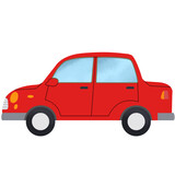 Illustration of a Red colored car