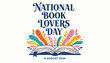 © Vectyx - Colorful national book lovers day illustration with open vintage book