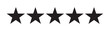 © Abu - Five star rating icons set in dark flat style isolated on transparent background for user evaluation.