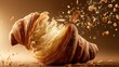 © M.Daim - Fresh croissant breaking apart