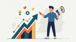 © azad - Marketing Strategy and Business Growth Concept with Man and Megaphone