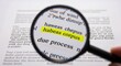 © Khaisan - A magnifying glass highlights the Latin phrase habeas corpus on a legal document in a quiet library setting.