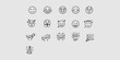 © Raka Firdaus  - Icon set collection of expressive emojis and party celebration icons, perfect for social media, digital communication, and fun event designs.