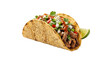 © Sapphire - Delicious shredded beef taco with fresh toppings and a lime wedge