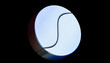 © Rendara Studio - 3D silver disc emblem presents a smooth futuristic symbol