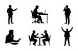 © MdNurul - Business Silhouettes: 6 Icons for Office, Meeting, Success