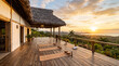 © MD Rakib - Peaceful Yoga Studio on Outdoor Wooden Deck with Ocean View at Sunset