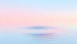 © Laili - Minimal abstract scene of calm water surface with perfect circular ripple expanding symmetrically featuring soft pastel colors for mindfulness presentation