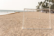 © primestockphotograpy - Beach soccer football goal posts on a beach
