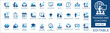 © ICONIC_FLOW - Training and coaching icon set. Featuring  mentor, workshop, corporate education, strategy and leadership. Vector icons for business presentation.
