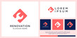 © cre_ART_ive - Renovation tech logo design template