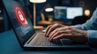 © Bohdan - Red lock warning on laptop screen
