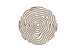 © teddy - Abstract brown fingerprint circle pattern isolated on white background