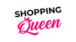 © Zubair - Bold shopping queen vector illustration featuring elegant typography with a vibrant pink crown graphic element