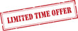 © Mother Of Mahofuj - Red limited time offer rubber stamp on white background with grunge texture