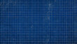 © xinxia - A vintage faded blueprint paper surface with precise white grid lines, suitable for technical design, drafting or background use.