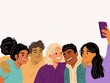 © Muhammad - Diverse Group of Friends Taking Selfie Together