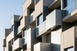 © SMARTOLOGY - modern concrete building facade with geometric shadows